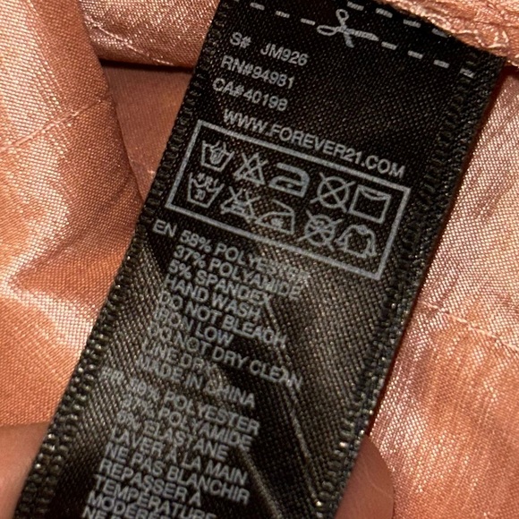 Forever 21 Cocktail Dress Women's Strapless Pink Size Medium with 3D Floral Hem - Picture 5 of 5